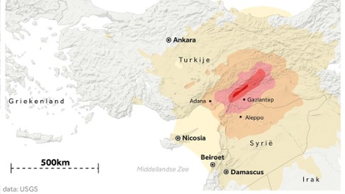 Hulpactie voor Syrië en Turkije